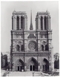 Fassade von Notre-Dame, Paris, Ende des 19. Jahrhunderts